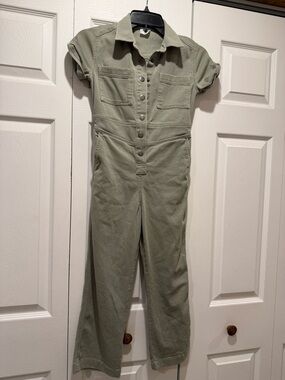 abercrombie kids Olive Green Short-Sleeve One-Piece Jumpsuit
